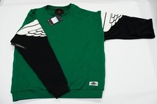 AIR JORDAN WINGS CLASSIC CREW Sweatshirt Sz M Med GREEN/BLACK AO0426-302 NEW NWT