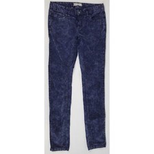 Free People Womens 27 Corduroy Chino Straight Leg Mid Rise Navy Blue Pants