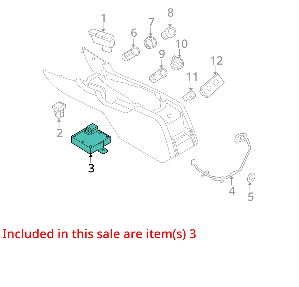 Chasis Lámparas ECM Control de iluminación debajo de la consola central Se adapta 08-18 FOCUS 4202281 Foto 2 de 3