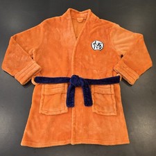 Dragon Ball Z Goku Orange Plush Bathrobe Kids One Size Cosplay Lounge Robe Gift