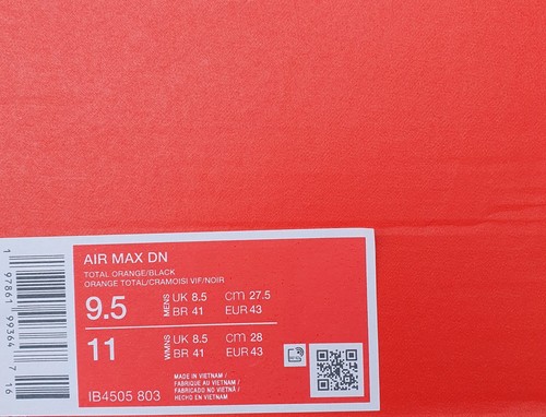 Nike Air Max DN Total Orange Black UK 8.5 EUR 43 US 9.5 IB4505 803 - Picture 13 of 13