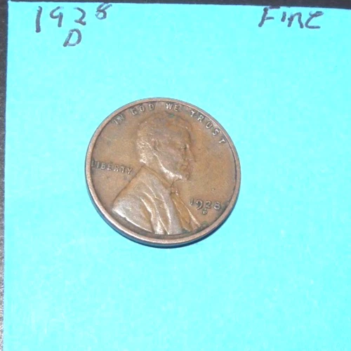1928 D  WHEAT CENT    FINE  # 2