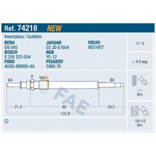 6x Glühkerze für Jaguar S-Type 2 X200 XJ X350 | 24394895