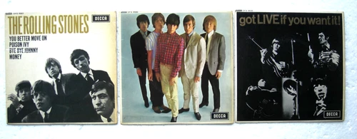 ROLLING STONES 3 EPs DFE8560/8590/8620 DECCA Job Lot/Collection 1965/1968