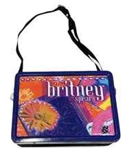 Vintage 2000 Britney Spears Metal Lunch Box Purple
