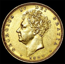 EXCELLENT KING GEORGE THE IV 1829 GOLD SOVEREIGN..