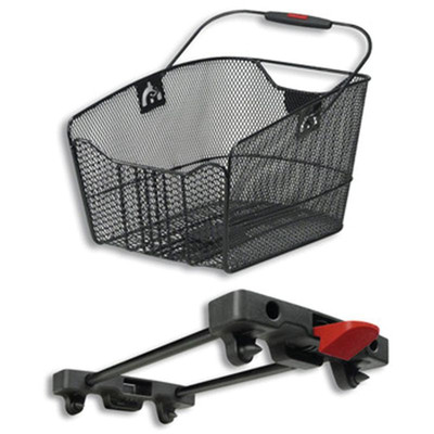 KLICKFIX Schmaler Netzkorb + Adapterplatte CITYMAX RACKTIME 23x22.5x36