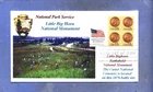 LITTLE BIG HORN BATTLEFIELD NATIONAL MONUMENT Flag First Day, Block Indian Heads
