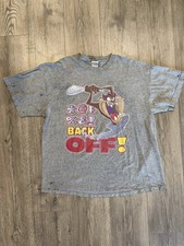 Vintage Taz T Shirt Looney Tunes Back Off Cartoon