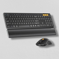 ProtoArc Wireless Keyboard and Mouse, KM60 Full-Size Bluetooth Keyboard Mouse