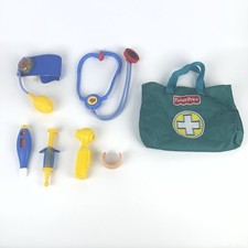 Fisher Price Medical Kit Doctor Nurse Bag Pretend Play Set Bandaid Shot Temp