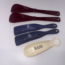 Lot Of 5 Advertising Plastic Shoe Horns Various Colors  Sizes