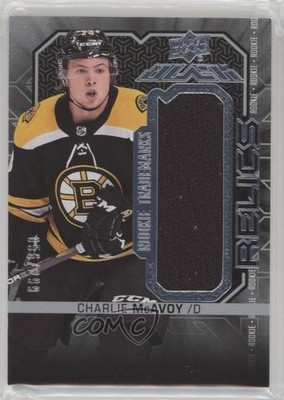 2017-18 SPx UD Black Rookie Trademarks 56/299 Charlie McAvoy #RT-CM RC 0iz