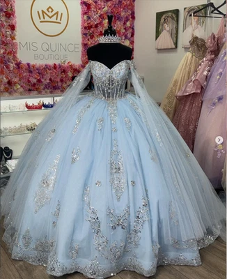 ebay blue dress Blue Ombre Tulle Gown – Dreamydresshouse main image 1