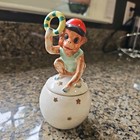 Vtg 50s Anthropomorphic Shafford Stacking Circus Monkey Salt & Pepper Shakers — photo 1