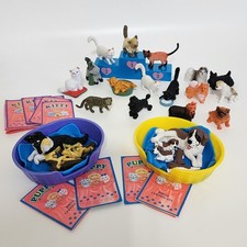 Vintage Puppy In My Pocket Kitty Collie  St Bernard Family Lot