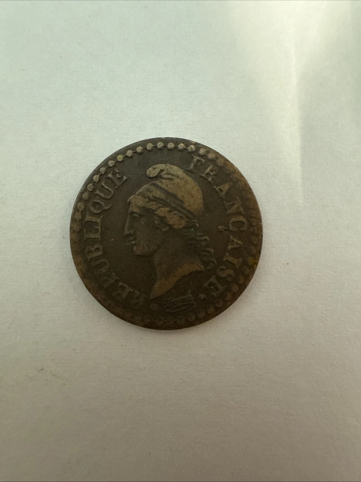 Monnaie Un Centime Dupré L’an 7 A  République Française