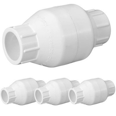 Compact 4-Piece PVC Inline Check Valve Set - Ideal for Irregular Water Systems
