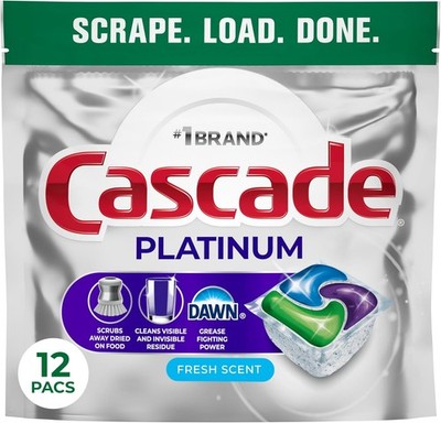 Cascade Platinum Dishwasher Pods, Dishwasher Detergent, Dish Detergent Soap