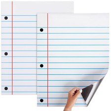 Magnetic Whiteboard Dry Erase Lined Notebook - 17 x 22 in, Pack of 2, White, ...