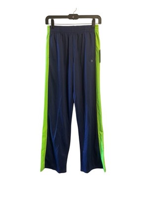 NEW JK TECH BOYS ACTIVEWEAR ATHLETIC PANTS SIZE LARGE BLUE LIME NEON GREEN
