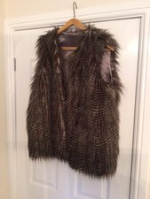 Faux Fur Women’s Gilet Size 16 Beautiful Item On Worn Couple Of Times Excellent.
