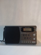 Vtg Optimus Am/Fm Portable Radio/PLL Synthesized Receiver W/Digital Alarm Clock