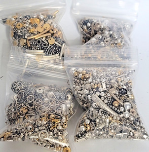 Bali Sterling Silver Vermeil Bead Findings Lot 575g 1000s Spacers Focals SB5