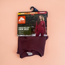 OZARK TRAIL Women's XS Seamless Base Layer Crew Neck Top Thermal Warmer NWT