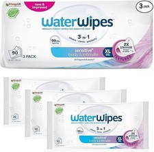 Adult Sensitive Extra Large Wet Wipes Water Based 90 Pack 3 Personal Care Wipes