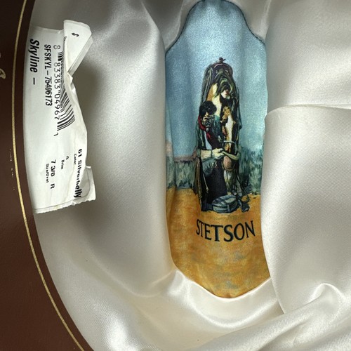 Stetson Skyline 6X Silverbelly Fell Filz Cowboy Hut 7 3/8 R 4" Krempe Made in USA - Bild 3 von 23