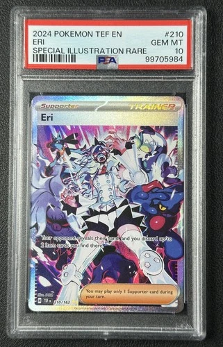 ERI PSA 10 2024 POKEMON TEMPORAL FORCES #210/162 SPECIAL ILLUSTRATION RARE SIR 4