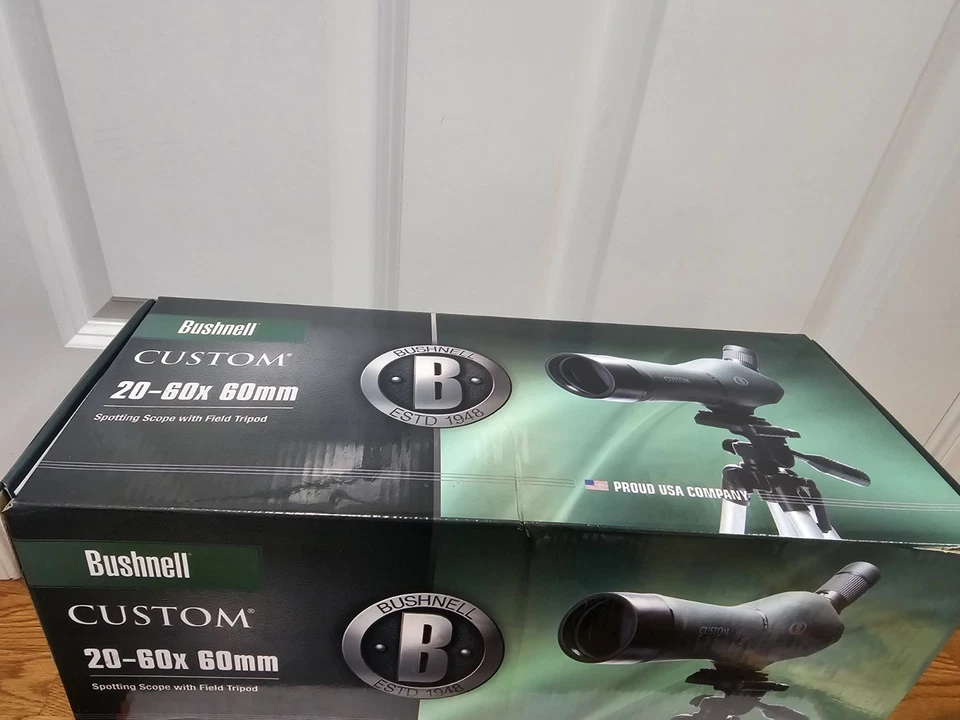 BUSHNELL Model 712060G Custom 20-60mmx60mm Zoom Spotting Scope - NIB - Open Box - Image 2 of 4