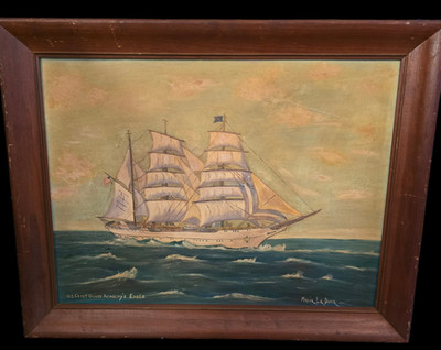U.S.Coast Guard Academy Training Barque Eagle Original Painting