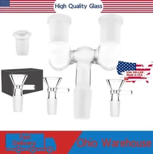 Tobacco Water Pipe 14mm Double female join converter with Male slide,set of 5.