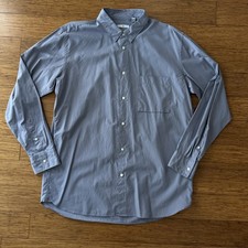 Uniqlo +J Jil Sander Men’s Supima Cotton Dress Shirt Purple/Gray Size Large