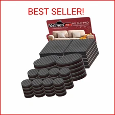 Yelanon Non Slip Furniture Pads -56 pcs（1+2）” Furniture Grippers, Non Skid Furni