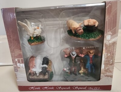 Lemax 2005 Honk Honk Squeak Squeal Village Collection #33406 Set of 4 Retired