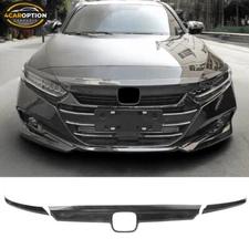 Fits 21-22 Accord 4DR Grille Eyelid Overlay Cover Trims Carbon Fiber Print