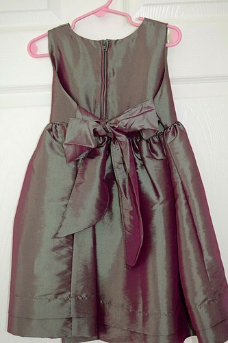 Taffeta Party Dress Spec Occasion Sleeveless, White Pearls PRETTY Girl 4/5 NWOT - Picture 2 of 12