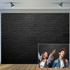 5 x 3 ft Black Brick Wall Backdrop Brick Backdrop Black Brick Wallpaper Backg...