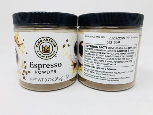 KING ARTHUR Premium Espresso Powder *Set of 2* Concentrated for Baking 3 oz/ 85g - Picture 2 of 8