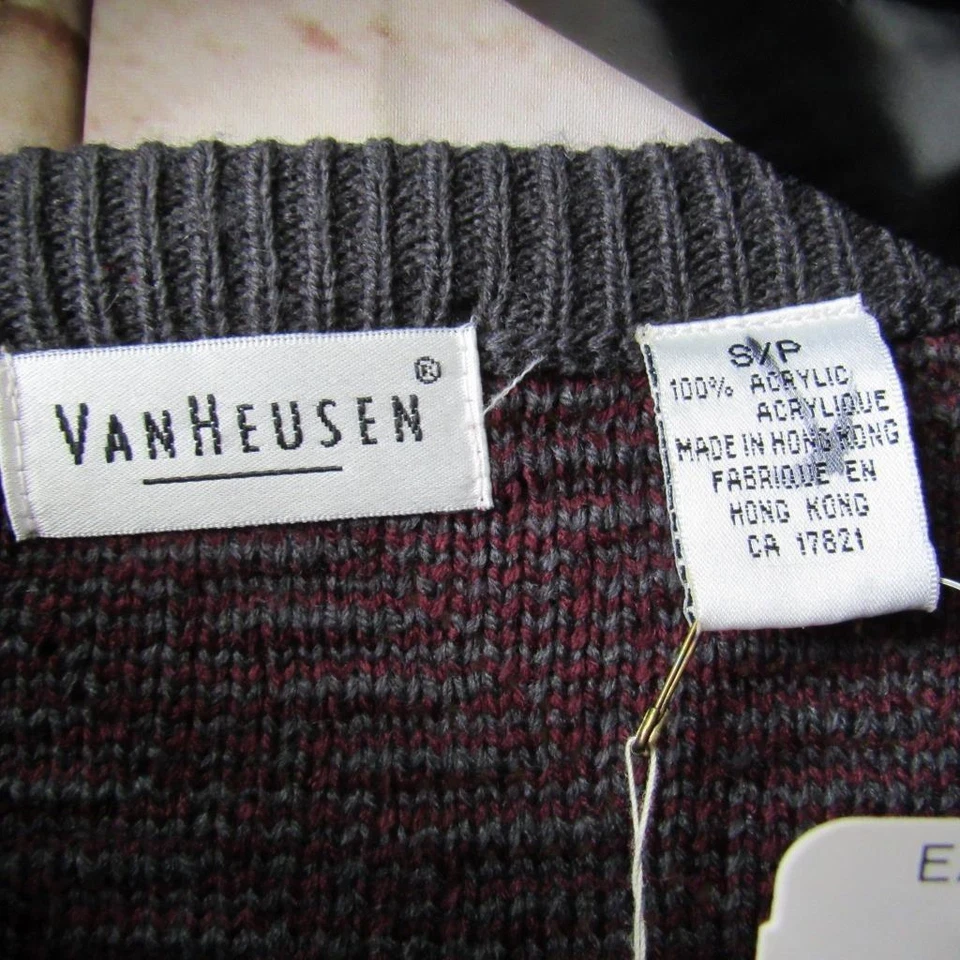 MENS VAN HEUSEN 100% ACRYLIC CREW NECK JUMPER CHEST 44/46 UK L REF (NC08704) - Image 4 of 4