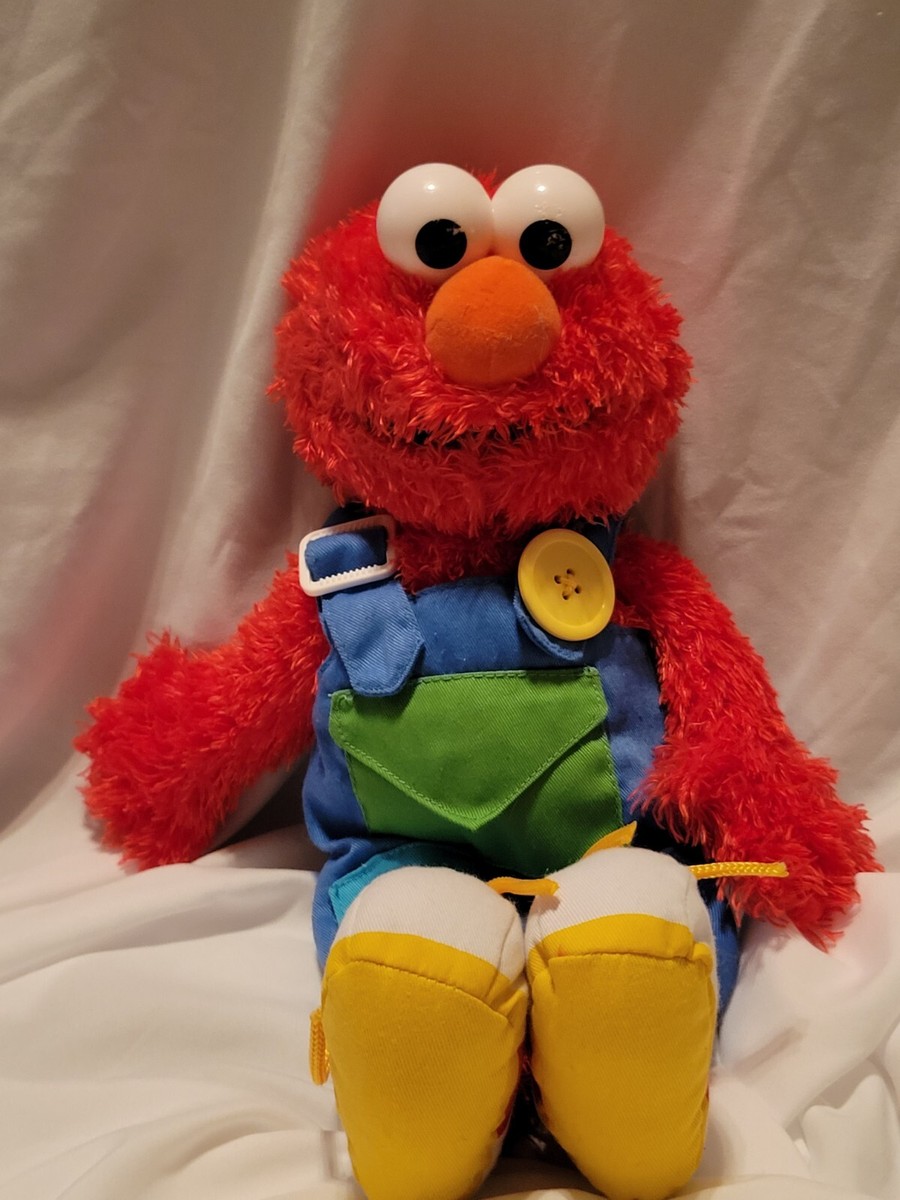 Elmo Teach Me Sesame Street Dress Me Plush Zipper Stuffed Animal
