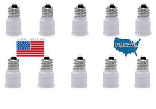 10PC E12 to E14 Smaller Socket Base LED Bulb Lamp Light Adapter Converter Holder
