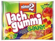 7 Bolsas Storck nimm2 Lachgummi Sour Fruit Gummi Nuevo de Alemania
