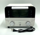 Cwc Mini Toaster Oven | 600W Power Timer Auto Shutoff, Precision Timer - Cream