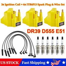 3x DR39 Ignition Coil + 6x Spark Plug & Wire Set For 96-08 Buick Lucerne V6 3.8L