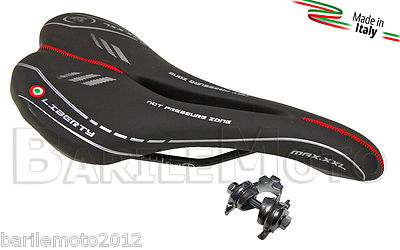 Sattel MONTEGRAPPA LIBERTY MAX ANTIPROSTATA schwarz Fahrrad Fixed - Auslöser + Klemme