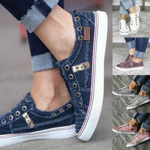 women's denim loafers